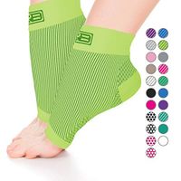 Go2 Plantar Fasciitis Socks|Best Ankle Compression Brace 22-25 mmHg|Arch Support Joint Heel Pain Relief|Foot Sleeves for Women and Men Reduce Swelling|Relieve Achilles Tendonitis(Neon Green Large)