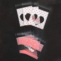 Self Adhesive Treat Bags 100 Pcs Cookie Bags Cellophane Treat Bags for Bakery, Candies, Dessert, Cookie Packaging (4''x5'')