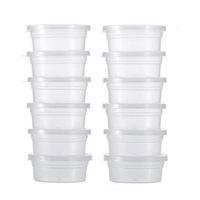 Unpara 12 Pc Slime Storage Containers Reusable Foam Ball Storage Cups Containers with Lids for DIY Slime Making (Clear)