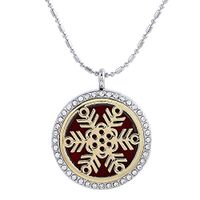 Paw Paw House Aromatherapy Essential Oil Diffuser Necklace Floating Charm Locket Pendant Stainless Steel (5103-4)