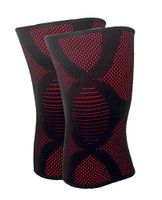 KXP Compression Support Breathable Nylon Knee Braces One Pair claret XL