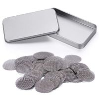 200 PCS 5/8 Pipe Screen, 100% Stainless Steel Pipe Screens, 0.625 inch Metal Screen Filters with Flat Storage Box
