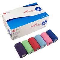 Dynarex Sensi Wrap, Self-Adherent 4" x 5 yds Rainbow (3/color)-18/Cs, Latex Content