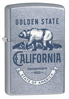 Zippo Lighter: California, The Golden State - Street Chrome 78135
