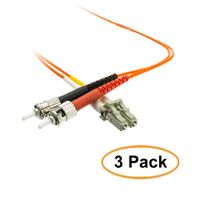 ACL 6.56 Feet (2 Meter) LC to ST Fiber Optic Cable, Multimode, Duplex, 62.5/125, 3 Pack