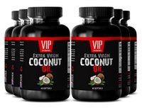 Burn Fat Fast - Coconut Oil Extra Virgin - Promotes Weight Loss - 6 Bottles 360 Softgels