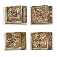Ornate Tiles - Box of 12 Blank Note Cards with Envelopes (4 x 5.12 Inch) - Assorted All-Occasion Unique Tile Greeting Cards - All Occasion Notecards, Stationery Set (3 Each, 4 Designs) MQ4609OCB-B3x4