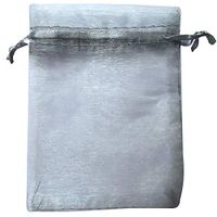 ATCG 50pcs 3x4 Inches Drawstring Organza Pouches Wedding Party Jewelry Favor Gift Candy Bags (Silver)