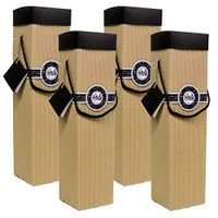 Gift Box,Sancerre Black Wine Box,Set of 4pcs Wine Gift Box, EZ Wine Caddy. Easy to Assemble and No Glue Required. Comes with Ribbon and Gift Tag. EZ Wine Gift Box by Endless Art US.
