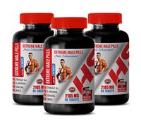 Testosterone Booster Dietary - Extreme Male Pills - Male Enhancement - tongkat ali and Muira puama - 3 Bottles 180 Tablets