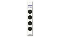 Slimline Buttons Series 1-Black 4-Hole 5/8" 4/Card