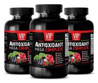 Antioxidant Nutritional Supplements - ANTIOXIDANT MEGA Complex - Pomegranate Supplement - 3 Bottles 180 Capsules
