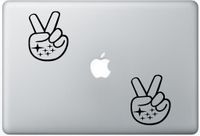 Subaru Peace Sign Hand Wave LeporeDecals0566 Set Of Two (2x) , Decal , Sticker , Laptop , Ipad , Car , Truck