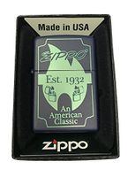 Zippo Custom Lighter - an American Classic Vintage Zippo - Navy Blue Matte
