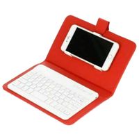 lzndeal KeyPad,Bluetooth Keyboard Leather,Mini Portable Wireless Bluetooth Keyboard with Leather Case for Smartphone
