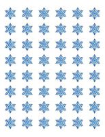tkcutecandies123 48 Blue Snowflake Envelope Seals Labels Stickers 1.2" Round