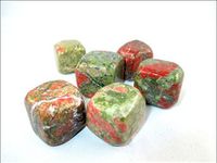 Jet Unakite Tumbled Stone 100 Grams A++ Approx. 0.75" to 1"inch High Grade Healing Metaphysical Jet International Crystal Therapy Booklet Image is JUST A Reference
