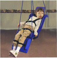 Skillbuilders 30-1640 Full Support Swing Seat with Pommel Head and Leg Rest with Rope, Small (Child)