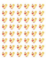 LLStickers 48 Envelope Seals Labels Stickers Farm Chicken, 1.2"