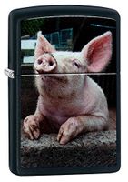 Zippo ZO11982 Fixed Blade, Knife,Hunting,Camping,Outdoor, One Size, Black Matte Pig