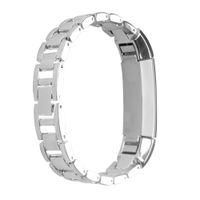 AUTRUN RIT-05 Newest Premium Replacement Accessory Metal Watch Bands Bracelet Strap for Fitbit Alta No Tracker, Style A, Silver