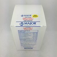 Major Pharmaceuticals Tab-A-Vite with Beta Carotene Multiple Vitamins 100 tablets (2 pack)