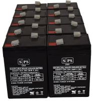 SPS Brand 6V 4.5Ah Replacement Battery for S782076 OMNIBOT 2000 5402 (10 Pack)