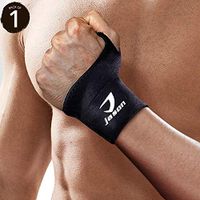 Kuron Store X-Neoprene High Compression Stretchable Wrap Comfort Grip Wrist Brace Joint Protection Support Fitness Weight Training Exercise Sprain Unisex Sports Accessory, 1 Pack Count One Size Black
