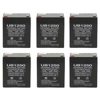 Universal Power Group 12V 5AH Sealed Lead Acid Battery Home Security Alarm UB1250 PS-1250-6 Pack