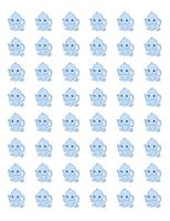blue elephant stickers 48 BABY BLUE ELEPHANT ENVELOPE SEALS LABELS STICKERS 1.2" ROUND blue elephant wall decal