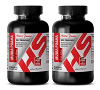 Pills for Men Size - Muira PUAMA Extract 2200 mg - Male Enhancement - Brain and Memory Boost - 2 Bottles (180 Capsules)