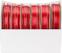 Offray Red Satin Opalescence Spool O Assortment Ribbon