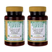 Swanson Maximum Strength Olive Leaf Extract 100 Milligrams 60 Veg Capsules (2 Pack)