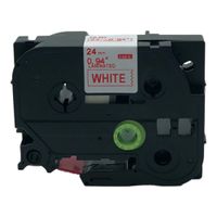 QPMY 1 Pack Compatible for Brother P-Touch Laminated Tze TZ Label Tape Cartridge 24mm x 8m (TZe-252 Red on White)