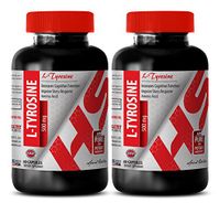 Lower Blood Pressure Naturally - L Tyrosine 500MG - Brain Booster Memory - 2 Bottles (120 Capsules)