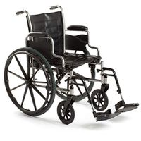 wheelchair Extra-Wide, 24" Wide Seat, Heavy Duty with Fixed Full Arms and Removable Footrests, Foldable Transit Travel Chair for Bariatric Elderly Handicapped
