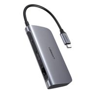 UGREEN 6 in 1 USB-C Hub with 4K HDMI Video, USB 3.0 Hub, Gigabit Ethernet, 100W Power Delivery Charging Port Compatible for MacBook Pro, Dell XPS 13 15, Samsung Galaxy S10 S9 S8, Huawei MateBook X Pro