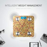 LYAOE Bluetooth Body Fat Scale Grunge Stripes Modern Scribbled Smart Wireless Scale with LCD Display Measuring Body Weight Bmi and Health Digital Scale