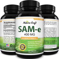 Pure SAM-E 400mg S-Adenosyl Methionine – SAM e Mood Support Nootropics – Nootropic for Anxiety – Brain Supplement for Memory and Focus – S-adenosyl-L-Methionine Joy Pills – Natural Joint Pain Relief