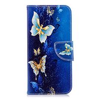 Huawei Y6 2018/Y6 Prime 2018 Case, Lomogo Leather Wallet Case with Kickstand Card Holder Shockproof Flip Case Cover for Huawei Y6 2018/Honor 7A - LOBFE12231#7