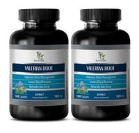Nerve Support - Valerian Root Extract 125 MG - Valerian for Anxiety - 2 Bottle 200 Capsules