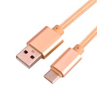 GBSELL 1M USB-C USB 3.1 Type C Data Charge Charging Cable for ZTE Zmax Pro Z981/Google Pixel XL (Gold)