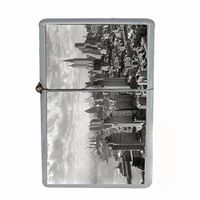 Perfection In Style Wind Proof Dual Torch Refillable Lighter Vintage New York Design 001