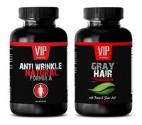 Immune Booster - Anti Wrinkle Natural Formula – Gray Hair Solution - zinc with Selenium - 2 Bottles Combo (60 Capsules + 60 Capsules)