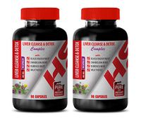 Liver Support Pills - Liver Cleanse & Detox 905 MG Complex - Milk Thistle Bulk Supplements - 2 Bottles 180 Capsules