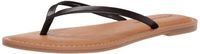 Amazon Essentials Women's Thong Sandal, Black, 7 B US