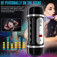 Blow-Job Men Deep Throat Cup Exquisite Workmanship Electric Sucking Oral Cup Vibrating Masturbator Cup Automatic Aircraft Cup Man Toy Hands Free Underwear Device for Men Tshirt Male Masturbation