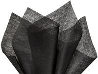 Pack Of 100, Solid Black Non-Woven Fiber Tissue Sheets 20" x 26" Reusable & 100% Polyester