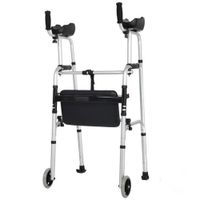 JIN Elderly Walker Aluminum Alloy Arms Support Can Take A Bath Telescopic Non-Slip Medical Insurance Walker