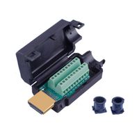 Anmbest 1PCS Version 2.0 HDMI Solderless Male Connector, HDMI Adapter, Plug Junction Box, HD Cable Connector HDMI End Repair Kit with Case Tail Pipe Compatible with Version 1.3 1.4